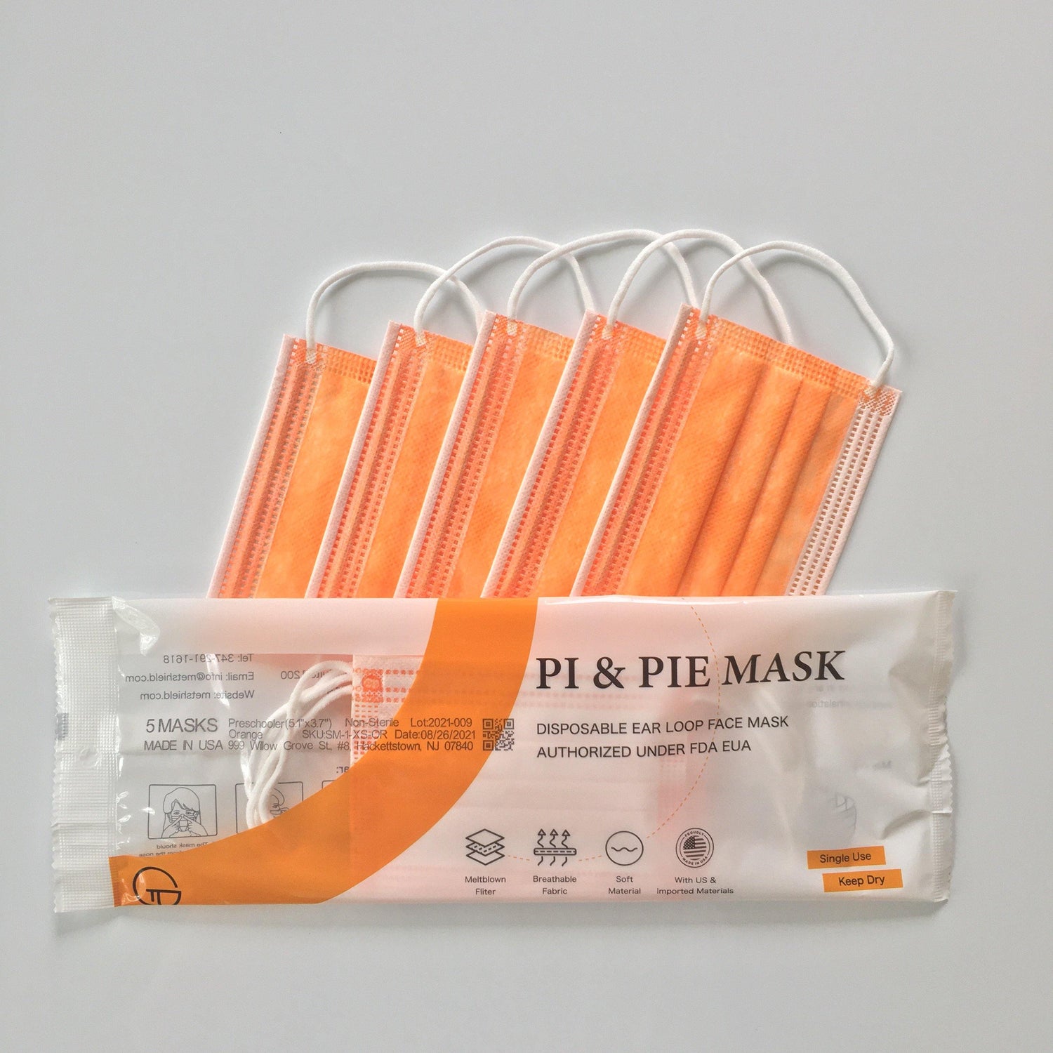 Toddler/Preschooler<br>(5 masks)<br> - Pi & Pie Mask LLC