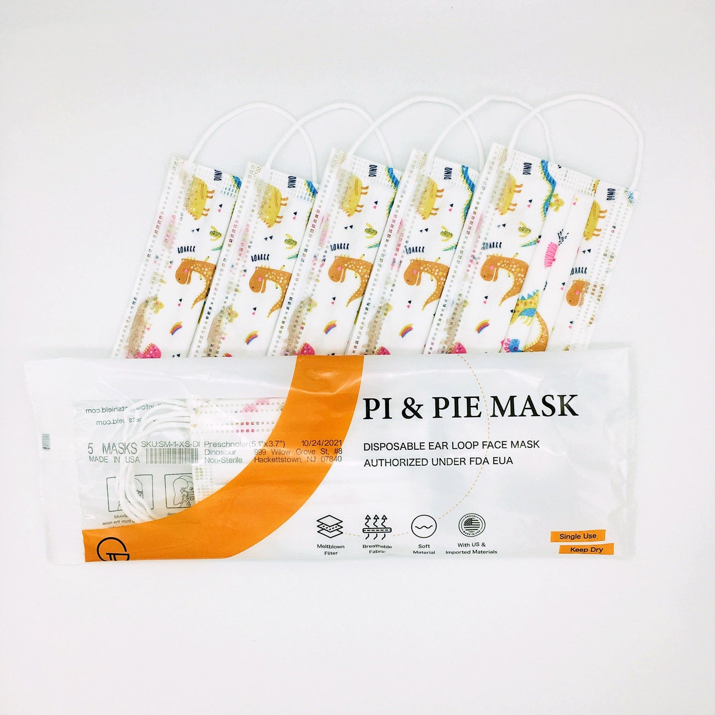 Toddler/<br>Preschooler<br>(5 masks) - {{ variant.title }} - Pi & Pie Mask LLC