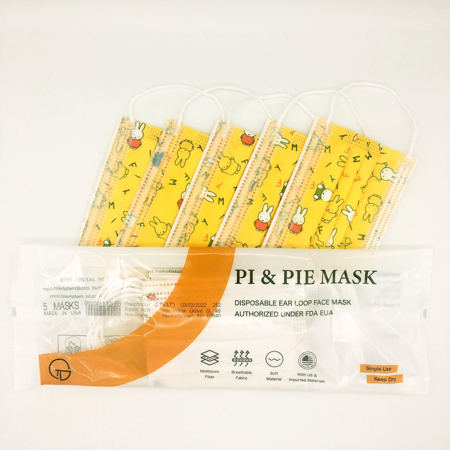 Toddler/<br>Preschooler<br>(5 masks) - {{ variant.title }} - Pi & Pie Mask LLC