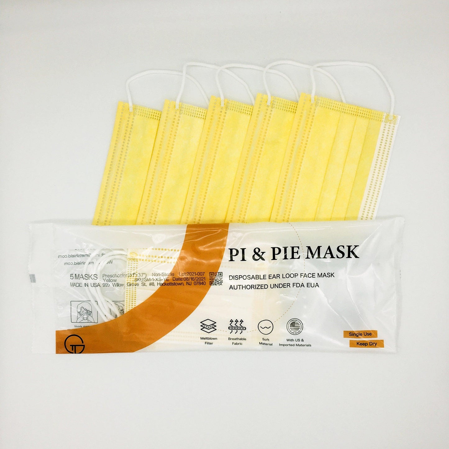 Toddler/<br>Preschooler<br>(5 masks) - {{ variant.title }} - Pi & Pie Mask LLC